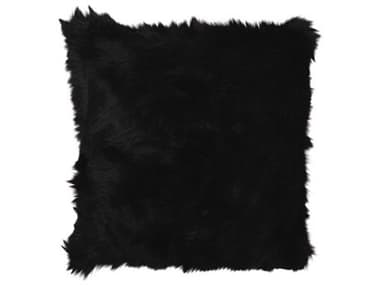 Nourison Faux Fur Black 22'' x 22'' Pillow NRFL101BLACK