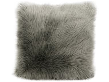 Nourison Faux Fur Silver Grey 22'' x 22'' Pillow NRFL101SILGY