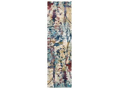 Nourison Fusion Abstract Runner Area Rug NRFSS10CRMTCRUN