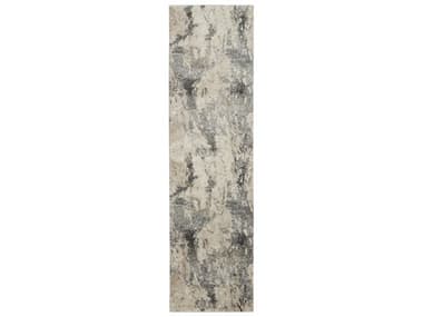 Nourison Fusion Abstract Runner Area Rug NRFSS16CRMGYRUN