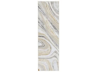 Nourison Glitz Abstract Runner Area Rug NRGLZ21GRYGDRUN