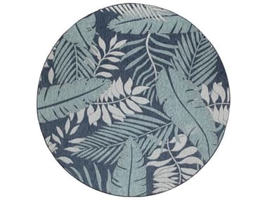 Nourison Garden Oasis Floral Area Rug NRGOA02NAVYROU