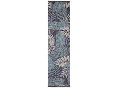 Nourison Garden Oasis Floral Runner Area Rug NRGOA02NAVYRUN