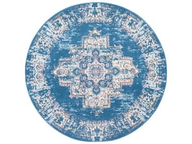 Nourison Grafix Bordered Area Rug NRGRF14BLUEROU