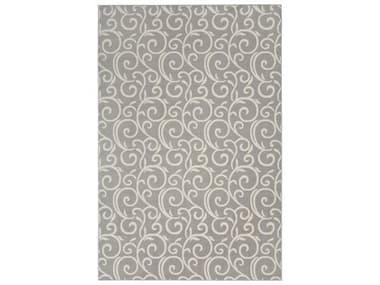 Nourison Grafix Damask Area Rug NRGRF19GREY