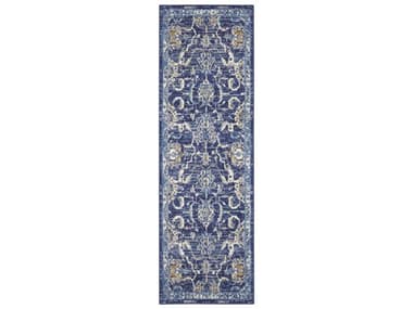 Nourison Grafix Floral Runner Area Rug NRGRF24NAVYRUN