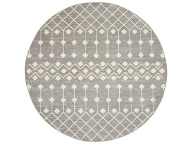 Nourison Grafix Geometric Area Rug NRGRF37GREYROU