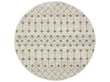 Nourison Grafix Geometric Area Rug NRGRF37IVGRYROU