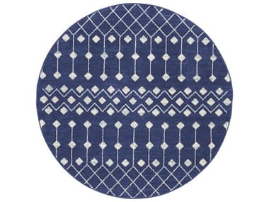 Nourison Grafix Geometric Area Rug NRGRF37NAVYROU