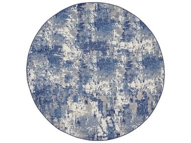 Nourison Grafix Abstract Area Rug NRGRF38NAVBLROU