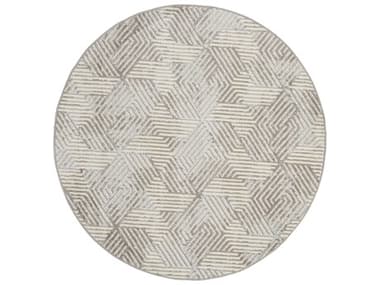 Nourison Grafix Geometric Area Rug NRGRF39GREYROU