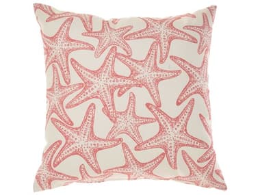 Nourison Outdoor Pillows Coral 18'' x 18'' Pillow NRGT133CORAL
