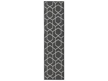 Nourison Horizon Geometric Runner Area Rug NRHOZ01BLACKRUN