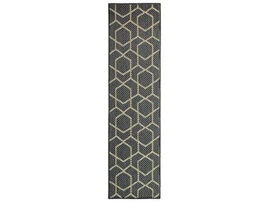 Nourison Horizon Geometric Runner Area Rug NRHOZ01CHARCRUN