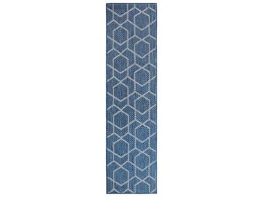 Nourison Horizon Geometric Runner Area Rug NRHOZ01DENIMRUN