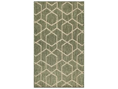 Nourison Horizon Geometric Area Rug NRHOZ01GREEN