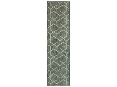 Nourison Horizon Geometric Runner Area Rug NRHOZ01GREENRUN