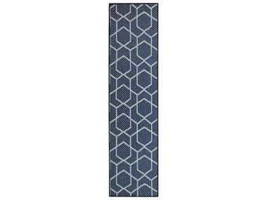 Nourison Horizon Geometric Runner Area Rug NRHOZ01NAVYRUN