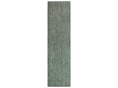 Nourison Horizon Chevron Runner Area Rug NRHOZ02GREENRUN