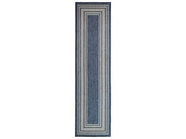 Nourison Horizon Bordered Runner Area Rug NRHOZ03DENIMRUN