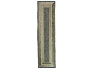 Nourison Horizon Bordered Runner Area Rug NRHOZ03GREENRUN