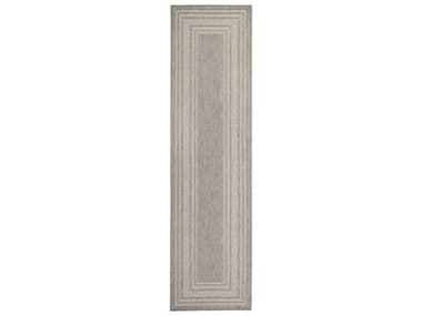 Nourison Horizon Bordered Runner Area Rug NRHOZ03GREYRUN