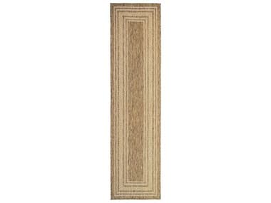 Nourison Horizon Bordered Runner Area Rug NRHOZ03NATRLRUN