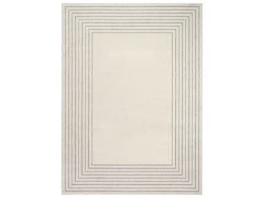 Nourison Ivory Hues Geometric Area Rug NRIVH03IVGRY