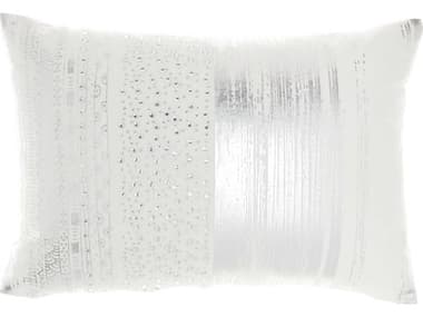 Nourison Luminescence Silver 14'' x 20'' Pillow NRL0293SILVR