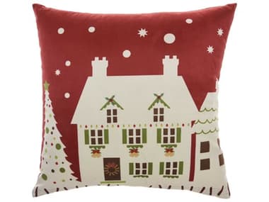 Nourison Holiday Pillows Multicolor 18'' x 18'' Pillow NRL0317MULTI