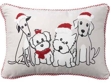 Nourison Holiday Pillows Beige 12'' x 18'' Holiday Pets Pillow NRL0462BEIGE