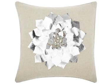 Nourison Home For The Holiday Silver 16'' x 16'' Pillow NRL1441SILVR