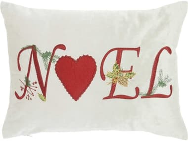 Nourison Holiday Pillows Beige 12'' x 16'' Pillow NRL1776BEIGE