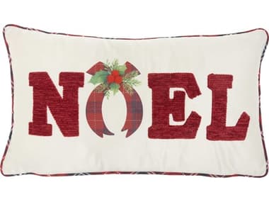Nourison Holiday Pillows Red 12'' x 22'' Pillow NRL1900RED