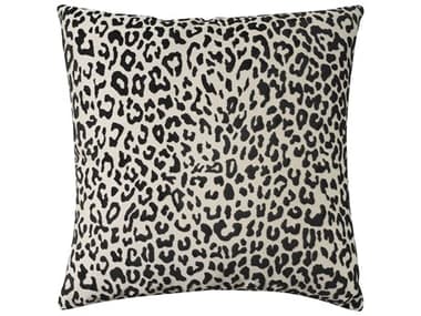 Nourison Sofia Black 18'' x 18'' Leopard Velvet Pillow NRL3029BLACK