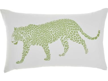 Nourison Outdoor Pillows Green 14'' x 23'' Pillow NRL3390GREEN