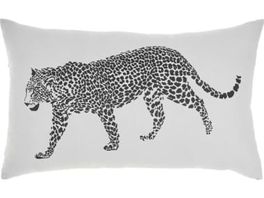 Nourison Outdoor Pillows White / Black 14'' x 23'' Pillow NRL3390WHTBK