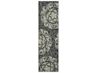 Nourison Maxell Floral Runner Area Rug NRMAE10IVORYCHARCOALRUN