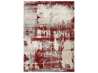 Nourison Maxell Abstract Area Rug NRMAE14IVORYRED