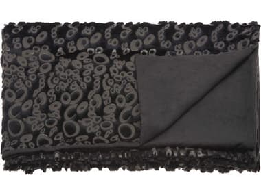 Nourison Fur Black Throw Blanket NRN9510BLACK