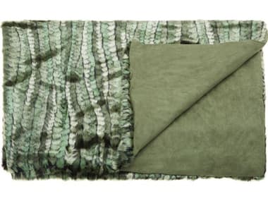 Nourison Fur Green Throw Blanket NRN9551GREEN