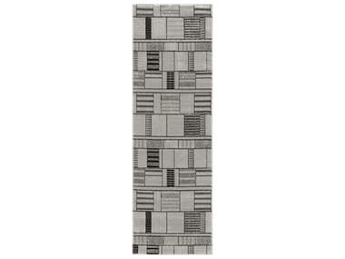 Nourison Nordic Geometric Runner Area Rug NRNRC04BLKGYRUN