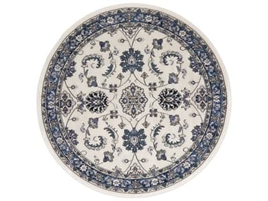 Nourison Essentials Bordered Area Rug NRNRE05IVBLUROU