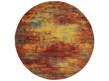 Nourison Essentials Abstract Area Rug NRNRE06FLAMEROU