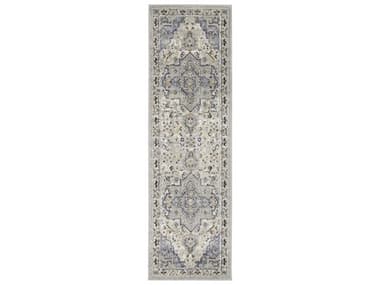 Nourison Essentials Persian Bordered Runner Area Rug NRNRE07BLUERUN