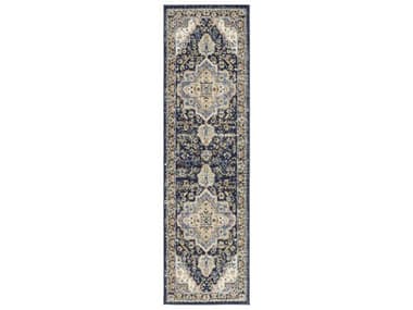 Nourison Essentials Persian Bordered Runner Area Rug NRNRE07NAVYRUN