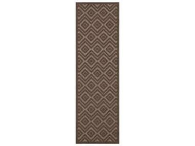 Nourison Versatile Geometric Runner Area Rug NRNRV01BROWNRUN