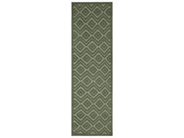 Nourison Versatile Geometric Runner Area Rug NRNRV01GREENRUN