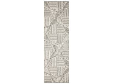 Nourison Natural Texture Abstract Runner Area Rug NRNTX02GRYIVRUN