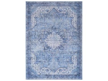 Nourison Washables Bordered Area Rug NRNWB15BLUE